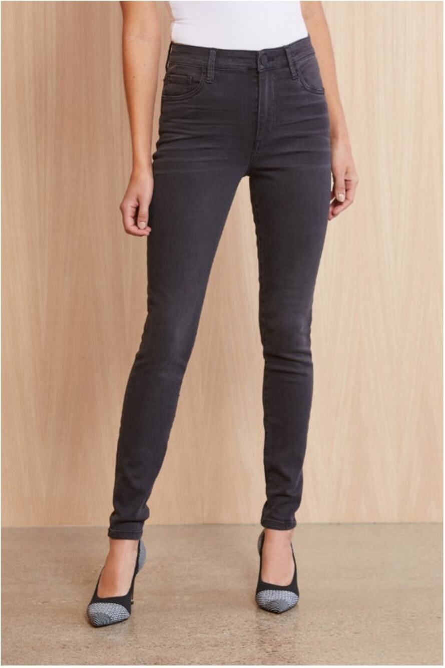 Kut From The Kloth NWT High Rise Mia Toothpick Skinny Jean in Black Wash // 00